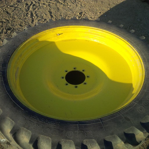 [WT002341-Z] 10"W x 50"D, John Deere Yellow 8-Hole Spun Disc