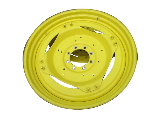 [WT004322RIM-NRW-Z] 10"W x 42"D, John Deere Yellow 8-Hole Stub Disc (groups of 2 bolts)