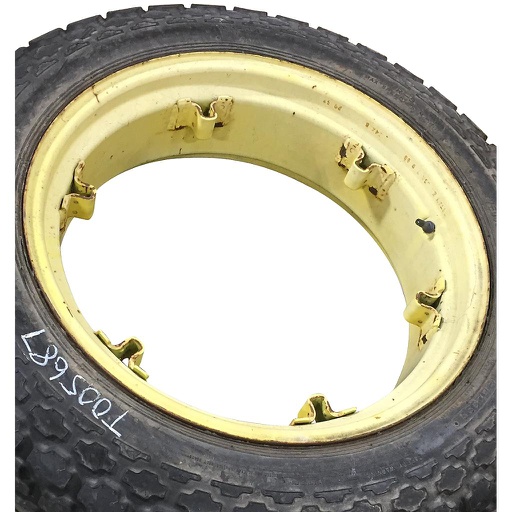 [WT005687] 8"W x 24"D, John Deere Yellow 6-Hole Rim with Clamp/Loop Style