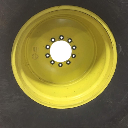 [WT006596] 27"W x 32"D, John Deere Yellow 10-Hole Formed Plate