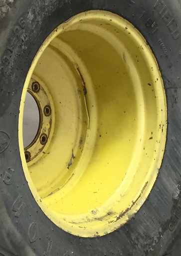[WT007355] 20"W x 26"D, John Deere Yellow 8-Hole Formed Plate