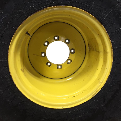 [WT007416] 25"W x 26"D, John Deere Yellow 8-Hole Formed Plate