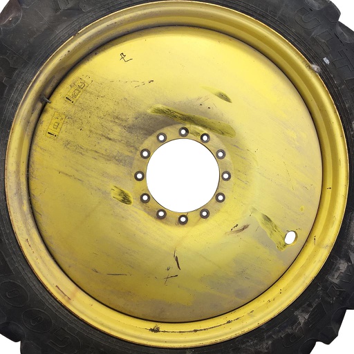 [WT008307] 10"W x 50"D, John Deere Yellow 12-Hole Bubble Disc