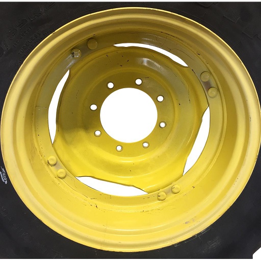 [WT008818RIM-NRW] 10"W x 28"D, John Deere Yellow 8-Hole Stub Disc (groups of 2 bolts)
