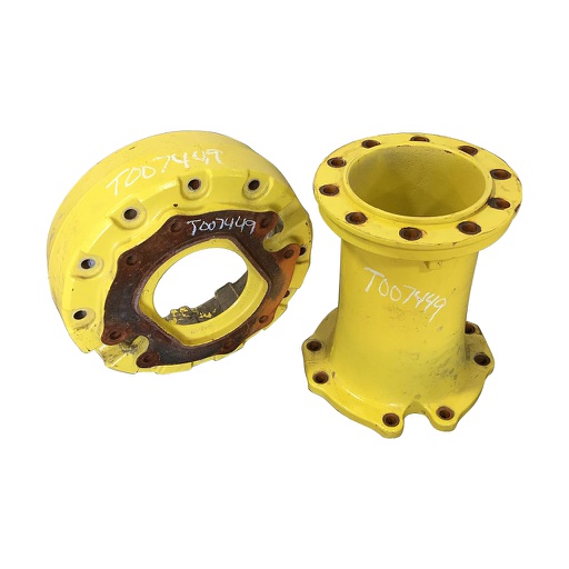 [T007449] 10 to 12-Hole 28"L FWD Spacer(2-PC OE Style), John Deere Yellow