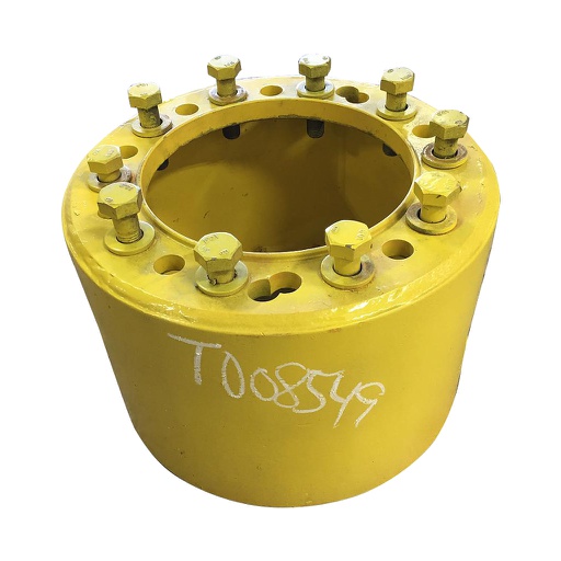[T008549] 10-Hole 12"L FWD Spacer, John Deere Yellow