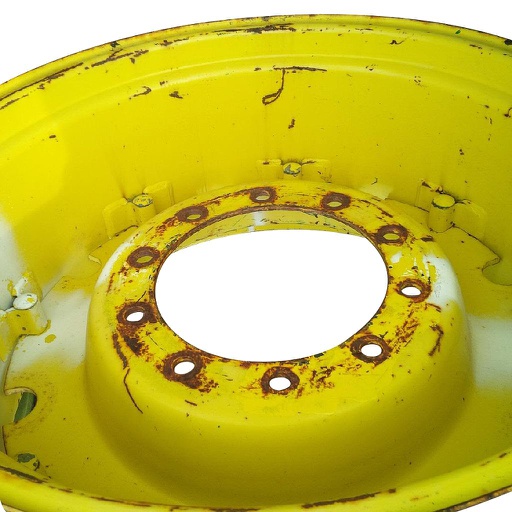 [004615-CTR-Z] 10-Hole Rim with Clamp/Loop Style Center for 30" Rim, John Deere Yellow