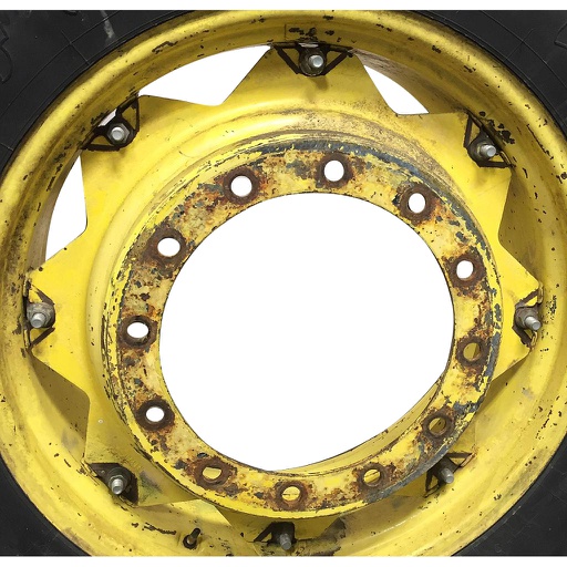[WT007837CTR-NRW] 12-Hole Rim with Clamp/Loop Style Center for 30" Rim, John Deere Yellow