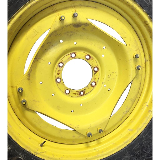 [WT008314CTR] 8-Hole Stub Disc (groups of 2 bolts) Center for 38"-54" Rim, John Deere Yellow