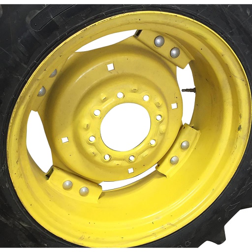 [WT008330CTR] 8-Hole Rim with Clamp/U-Clamp (groups of 2 bolts) Center for 24" Rim, John Deere Yellow