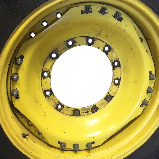 [WT008337CTR] 12-Hole Waffle Wheel (Groups of 3 bolts) Center for 34" Rim, John Deere Yellow
