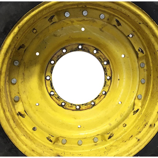 [WT008371CTR] 12-Hole Waffle Wheel (Groups of 3 bolts) Center for 38"-54" Rim, John Deere Yellow