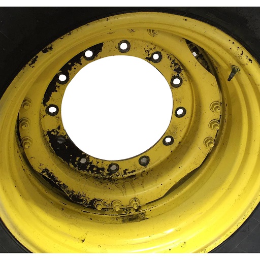[WT008374CTR] 12-Hole Waffle Wheel (Groups of 3 bolts)HD Center for 28"-30" Rim, John Deere Yellow