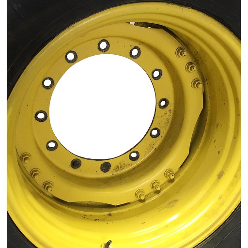 [WT008375CTR] 12-Hole Waffle Wheel (Groups of 3 bolts)HD Center for 28"-30" Rim, John Deere Yellow