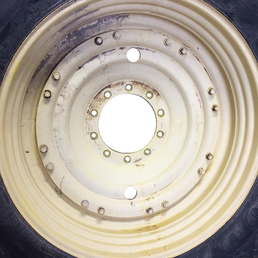[WT008396CTR] 10-Hole Stub Disc (groups of 2 bolts) Center for 38"-54" Rim, John Deere Yellow