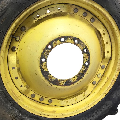 [WT008412CTR] 10-Hole Waffle Wheel (Groups of 3 bolts) Center for 34" Rim, John Deere Yellow