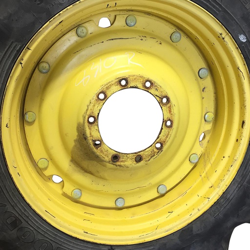 [WT008421CTR] 10-Hole Waffle Wheel (Groups of 3 bolts) Center for 38"-54" Rim, John Deere Yellow