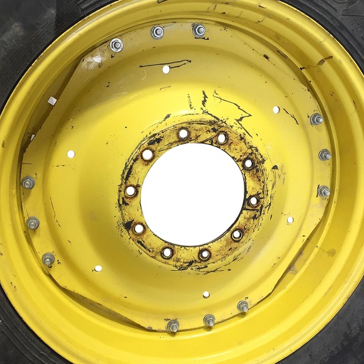 [WT008423CTR] 10-Hole Waffle Wheel (Groups of 3 bolts) Center for 38"-54" Rim, John Deere Yellow