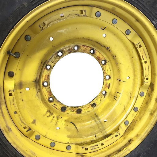 [WT008424CTR] 12-Hole Waffle Wheel (Groups of 3 bolts) Center for 38"-54" Rim, John Deere Yellow