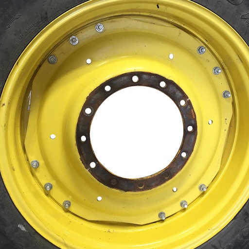 [WT008425CTR] 12-Hole Waffle Wheel (Groups of 3 bolts) Center for 38"-54" Rim, John Deere Yellow
