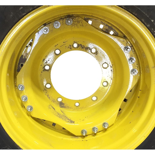 [WT008477CTR] 10-Hole Waffle Wheel (Groups of 3 bolts) Center for 28"-30" Rim, John Deere Yellow