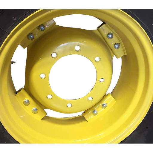[WT008521CTR] 8-Hole Rim with Clamp/U-Clamp (groups of 2 bolts) Center for 24" Rim, John Deere Yellow