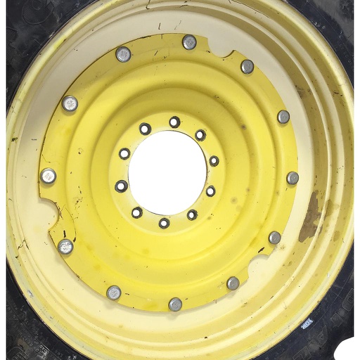 [WT008590CTR] 10-Hole Stub Disc Center for 38"-54" Rim, John Deere Yellow