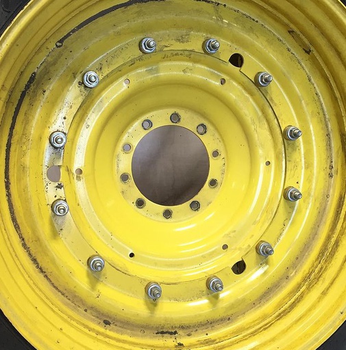[WT008611CTR] 10-Hole Stub Disc Center for 38"-54" Rim, John Deere Yellow