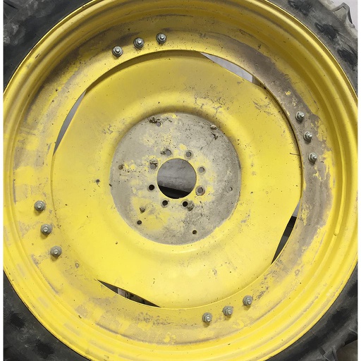 [WT008639CTR] 8-Hole Stub Disc (groups of 3 bolts) Center for 46"-54" Rim, John Deere Yellow