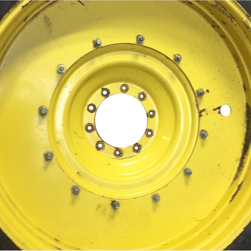 [WT008651CTR] 10-Hole Stub Disc Center for 38"-54" Rim, John Deere Yellow