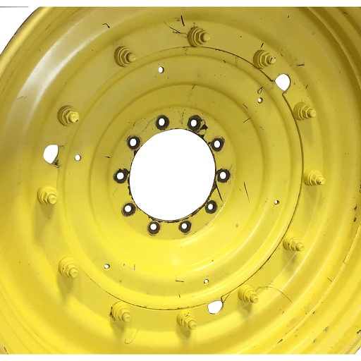 [WT008653CTR] 10-Hole Stub Disc Center for 38"-54" Rim, John Deere Yellow