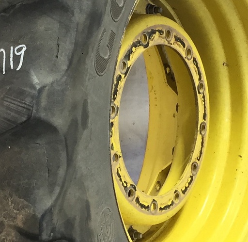 [WT008719CTR] 12-Hole Waffle Wheel (Groups of 2 bolts) Center for 28"-30" Rim, John Deere Yellow