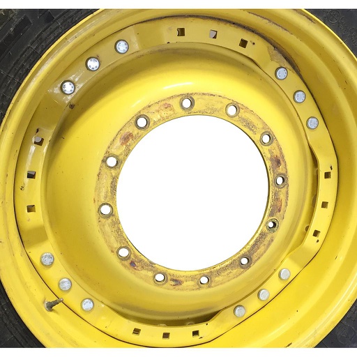 [WT008729CTR] 12-Hole Waffle Wheel (Groups of 3 bolts) Center for 34" Rim, John Deere Yellow