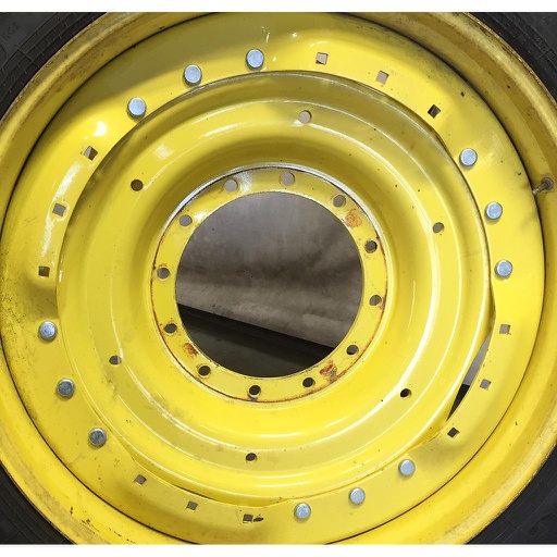 [WT008746CTR] 12-Hole Waffle Wheel (Groups of 3 bolts) Center for 38"-54" Rim, John Deere Yellow