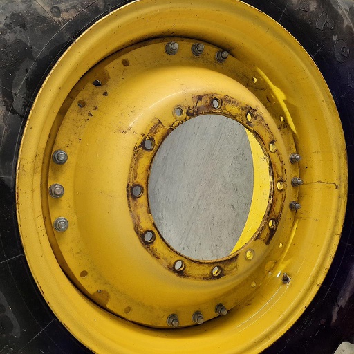 [WT008803CTR] 12-Hole Waffle Wheel (Groups of 3 bolts) Center for 34" Rim, John Deere Yellow