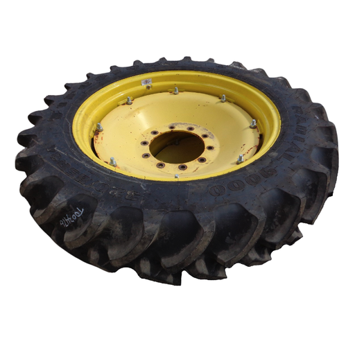 [WT003476-Z] 10"W x 34"D Rim with Clamp/U-Clamp Rim with 10-Hole Center, John Deere Yellow