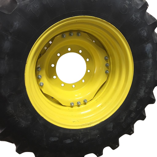 [WT007618] 15"W x 30"D Waffle Wheel (Groups of 3 bolts) Rim with 10-Hole Center, John Deere Yellow