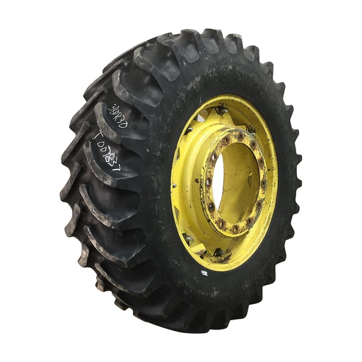 [WT007837-NRW] 13"W x 30"D Rim with Clamp/Loop Style Rim with 12-Hole Center, John Deere Yellow