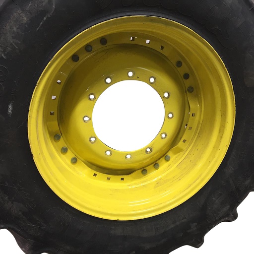 [WT007891] 15"W x 34"D Waffle Wheel (Groups of 3 bolts) Rim with 12-Hole Center, John Deere Yellow