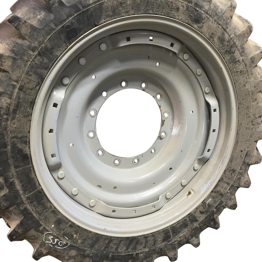 [WT007926] 10"W x 38"D Waffle Wheel (Groups of 3 bolts) Rim with 12-Hole Center, Agco Corp Gray