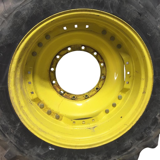 [WT007996] 13"W x 34"D Waffle Wheel (Groups of 3 bolts) Rim with 12-Hole Center, John Deere Yellow