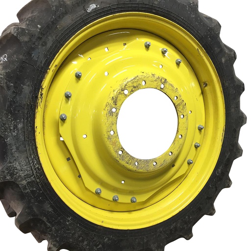 [WT008004] 10"W x 42"D Waffle Wheel (Groups of 3 bolts) Rim with 12-Hole Center, John Deere Yellow
