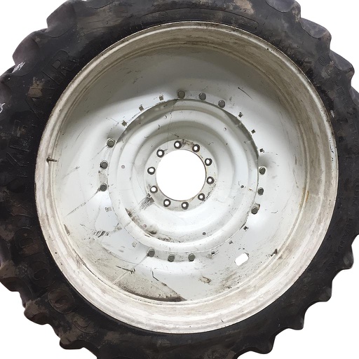 [WT008045] 10"W x 54"D Waffle Wheel (Groups of 3 bolts) Rim with 10-Hole Center, New Holland White