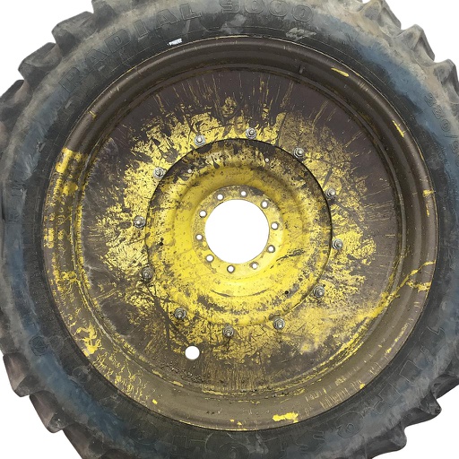 [WT008187] 12"W x 54"D Stub Disc Rim with 10-Hole Center, John Deere Yellow