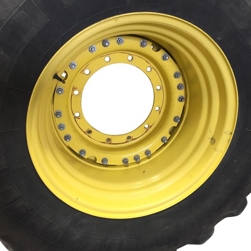 [WT008329] 20"W x 30"D Waffle Wheel (Groups of 3 bolts) Rim with 12-Hole Center, John Deere Yellow