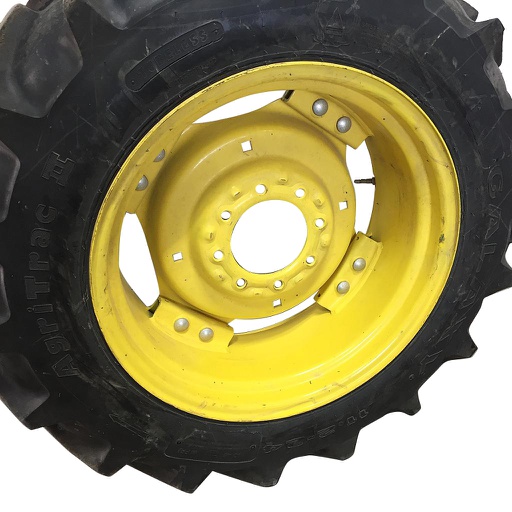 [WT008330] 10"W x 24"D Rim with Clamp/U-Clamp (groups of 2 bolts) Rim with 8-Hole Center, John Deere Yellow