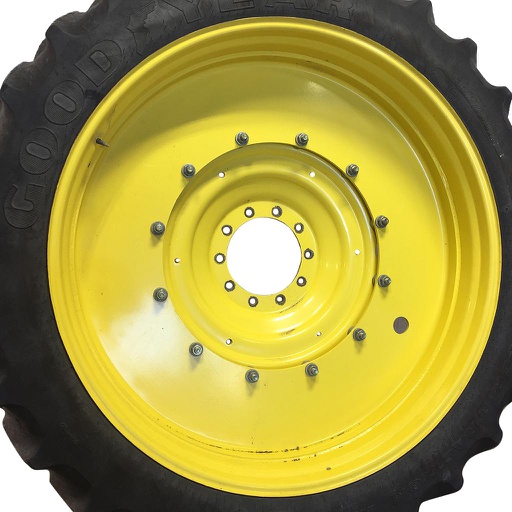 [WT008339] 10"W x 54"D Stub Disc Rim with 10-Hole Center, John Deere Yellow