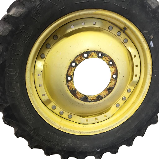 [WT008414] 10"W x 34"D Waffle Wheel (Groups of 3 bolts) Rim with 10-Hole Center, John Deere Yellow