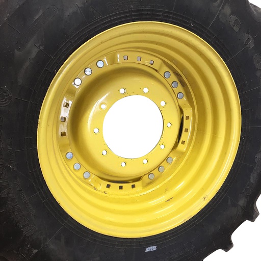 [WT008574] 15"W x 30"D Waffle Wheel (Groups of 3 bolts) Rim with 10-Hole Center, John Deere Yellow