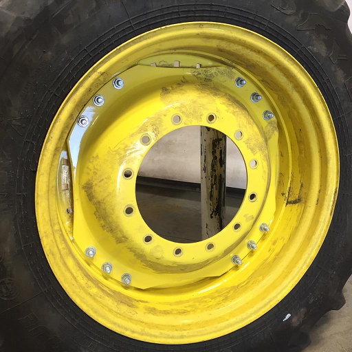 [WT008613] 13"W x 34"D Waffle Wheel (Groups of 3 bolts) Rim with 12-Hole Center, John Deere Yellow